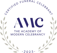 AMC Certified Funeral Celebrant 2025 badge